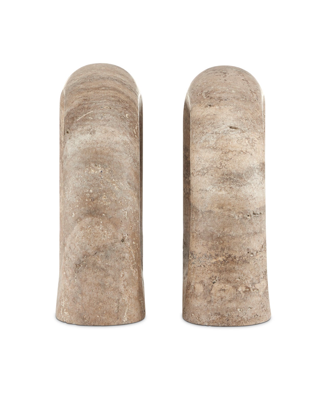 Damian Travertine Object Set of 2