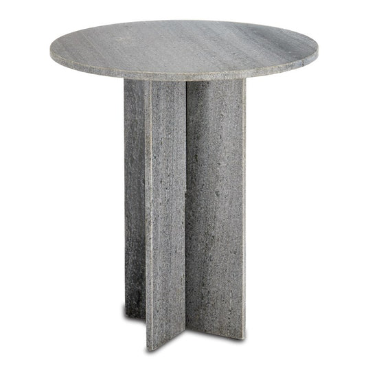 Gray Marble Accent Table