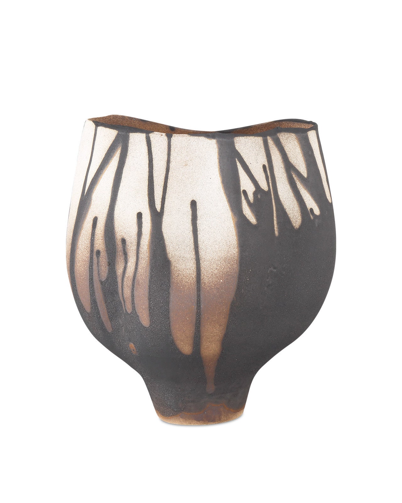Black and Off-White Porcelain Vase, Medium
