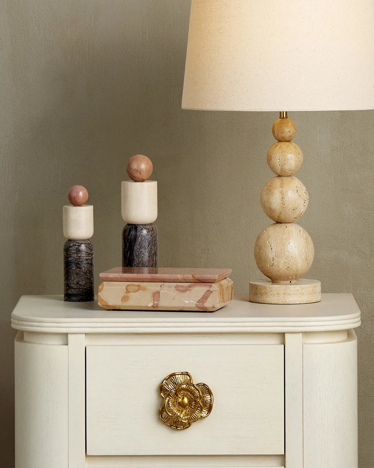 Tobias Marble Sculptures, Set of 2