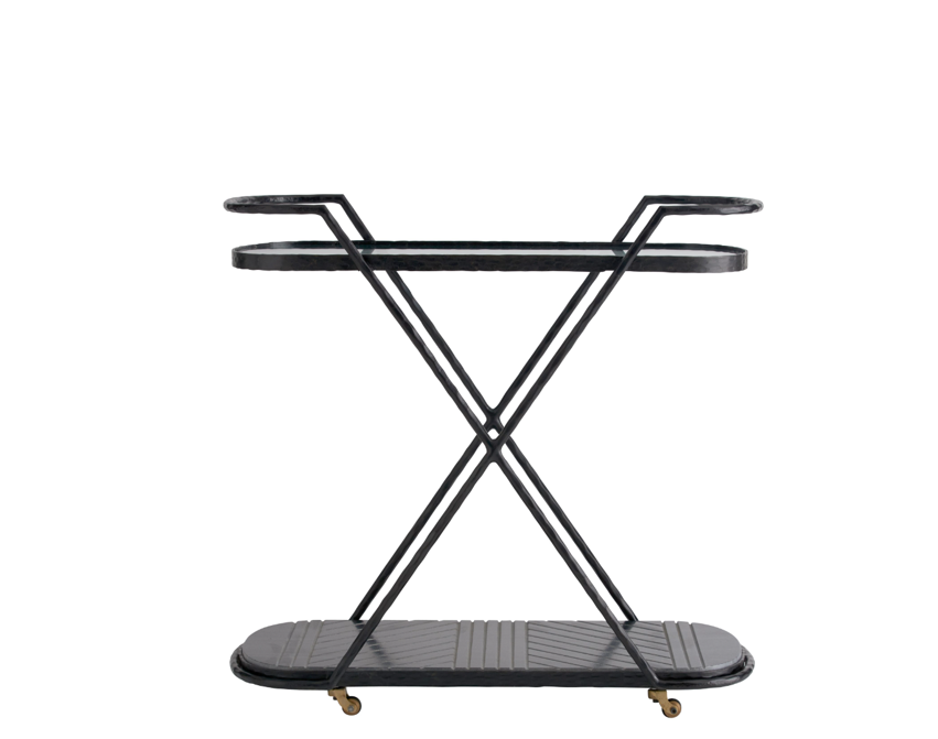 Blackened Iron Bar Cart