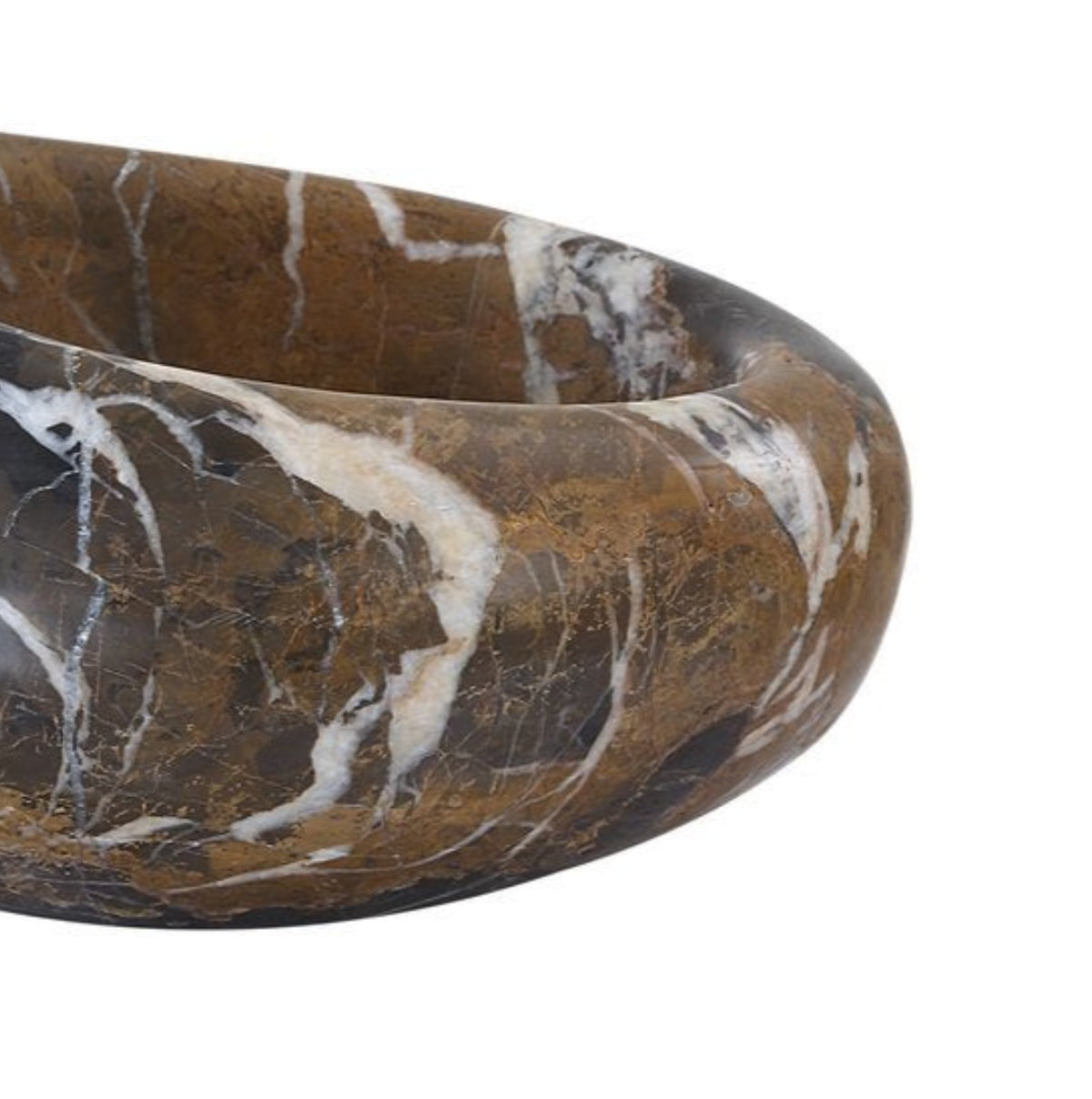 Brown Marble Bowls, Set of 2