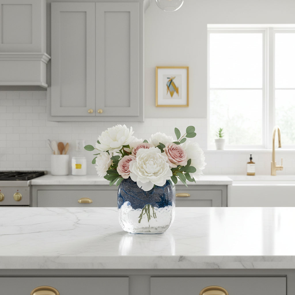 Modern Blue and White Vase