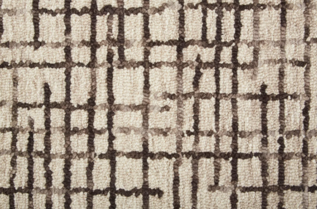 Beige and Brown Geometric Rug