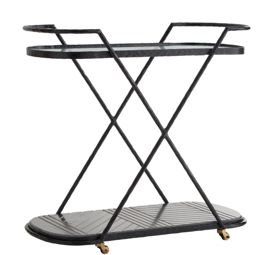 Blackened Iron Bar Cart