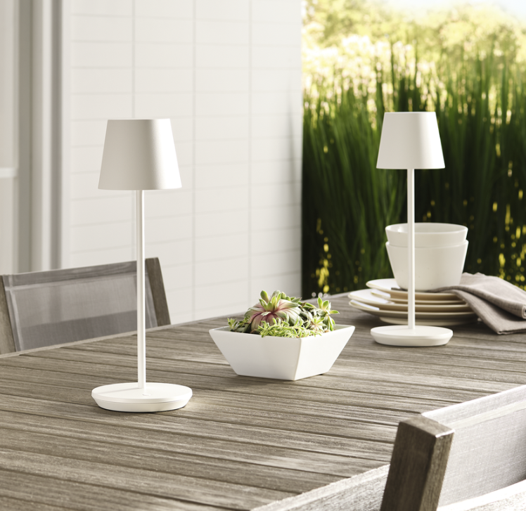 White Rechargeable Table Accent Lamp