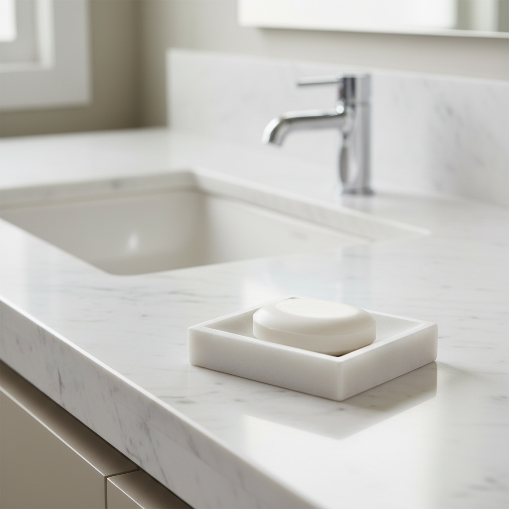 White Marble Soap Dish