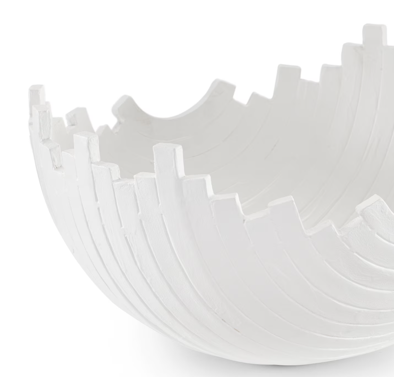 White Modern Metal Bowl