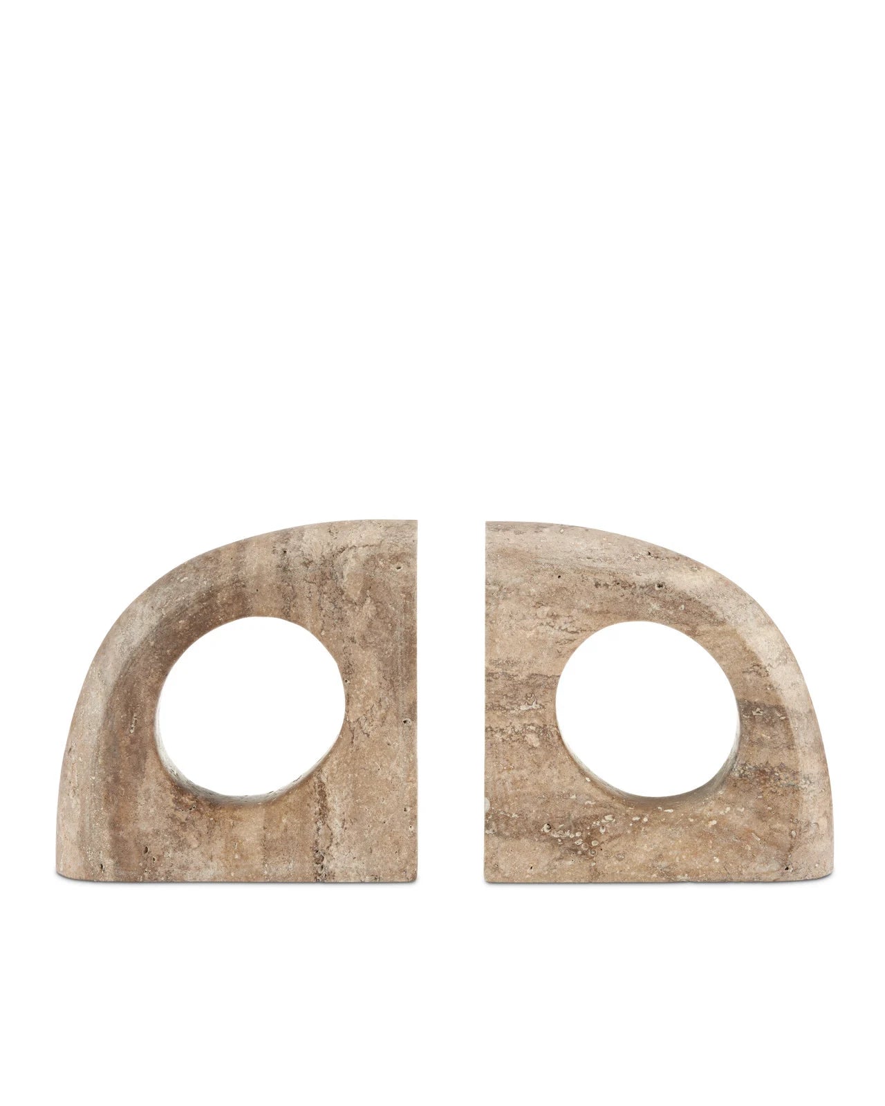 Damian Travertine Object Set of 2