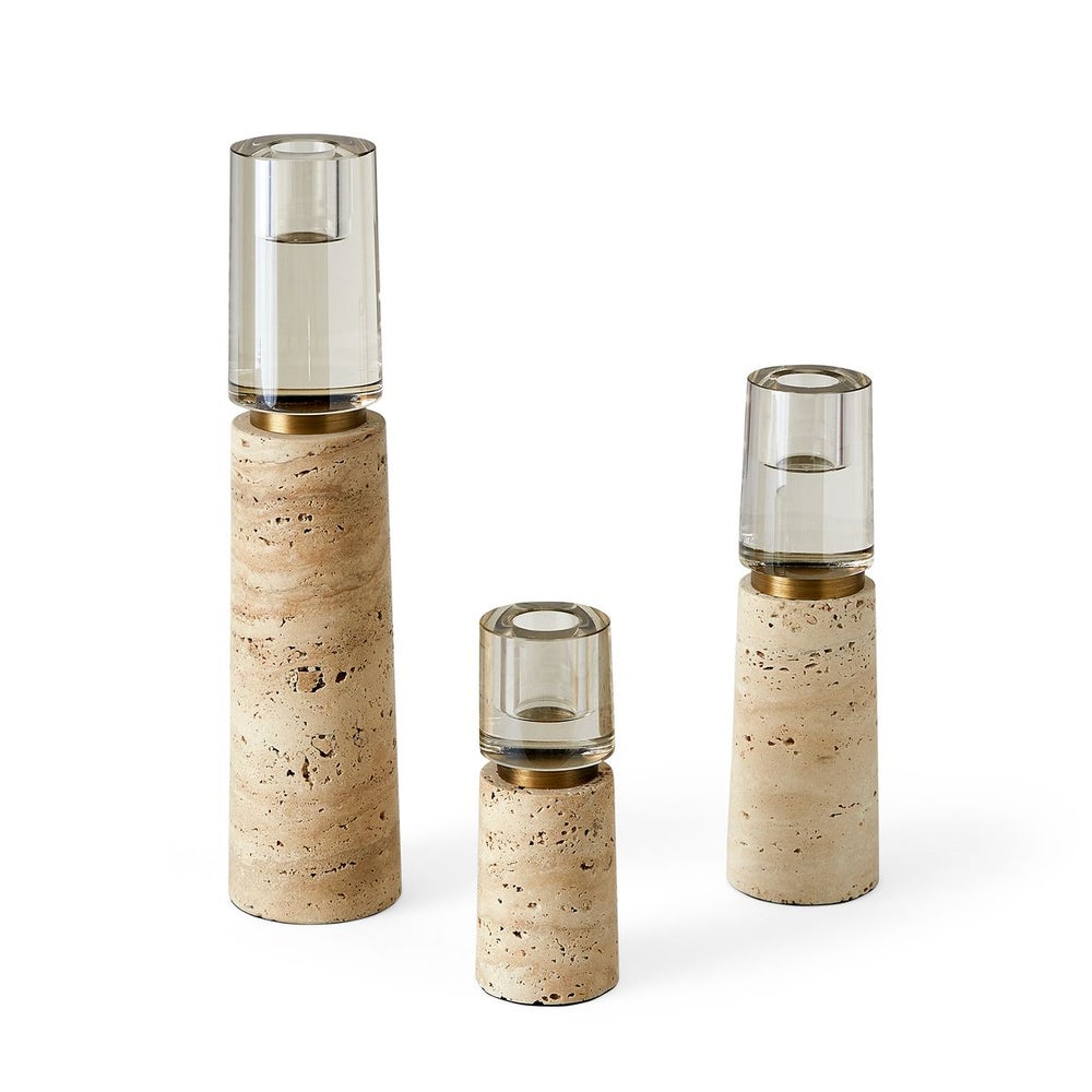 Marlowe Sculptural Glow Candle Holders, Set of 3