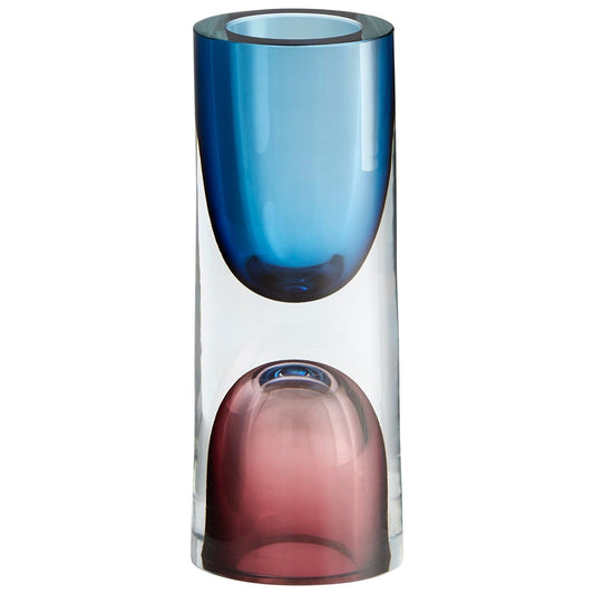 Handcrafted Purple and Blue Vase 12"