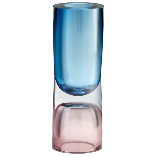 Handcrafted Purple and Blue Vase 8.75"