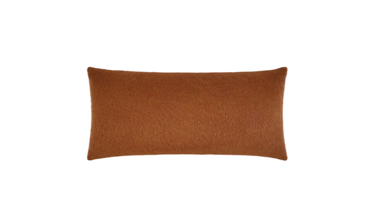 14" x 24" Shaggy Terracotta Lumbar Throw Pillow
