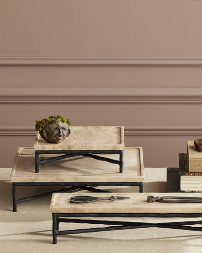 Magdalena Small Travertine Tray