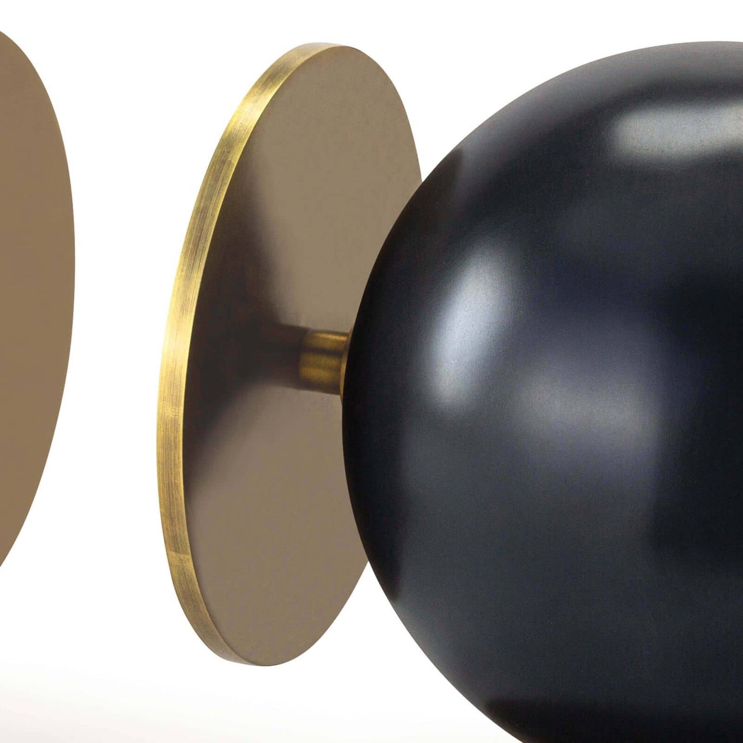 Sphere Black and Brass Bookends