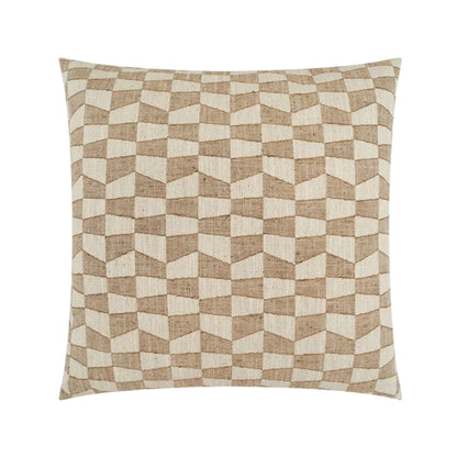 22" x 22" Organic Checkered Throw Pillow