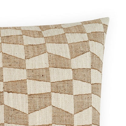22" x 22" Organic Checkered Throw Pillow