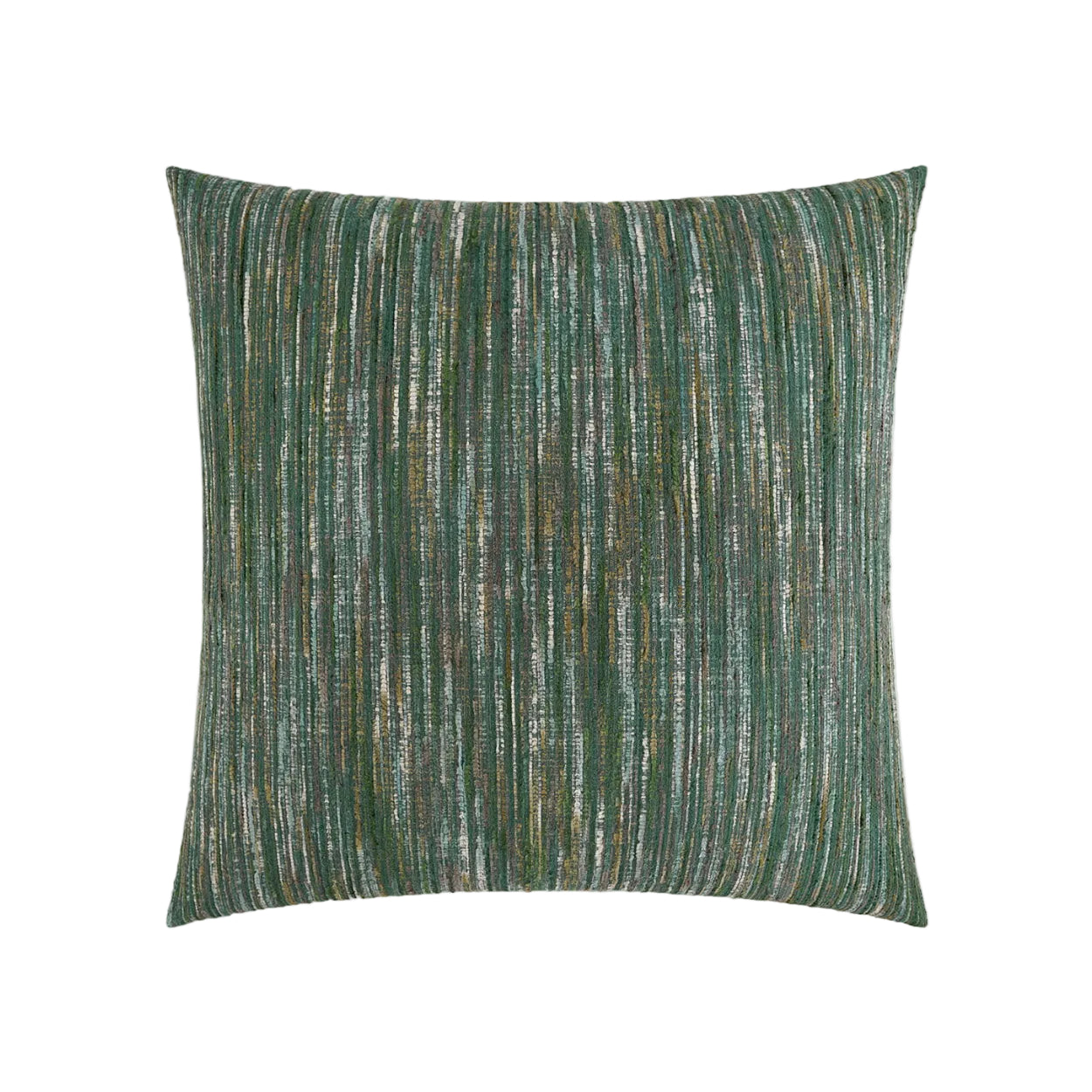 24" x 24" Green Multi Color Weave Throw Pillow