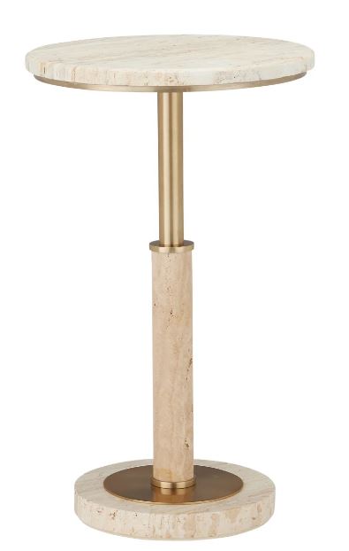 Travertine Accent Table