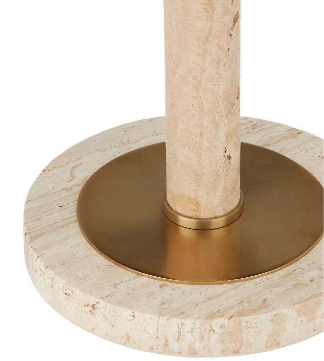 Travertine Accent Table