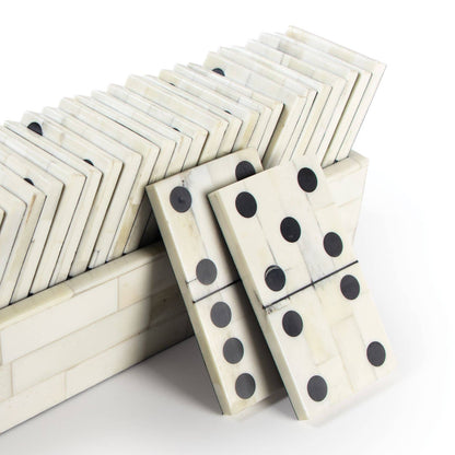 White Bone Dominos Set