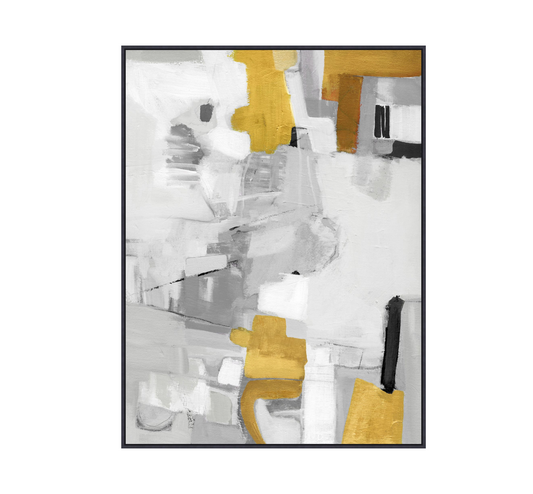 Abstract Yellow & Gray Art