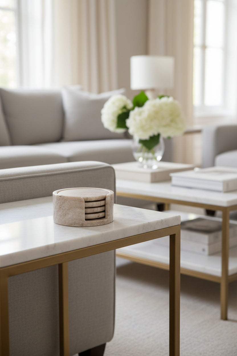Beige Marble Coasters