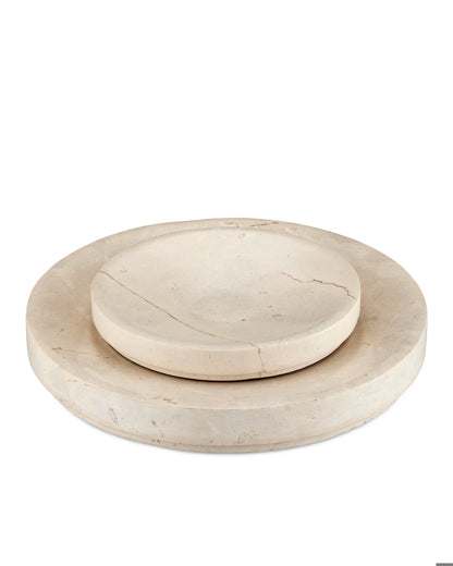 Bianco Neve Marble Bowl, Set of 2