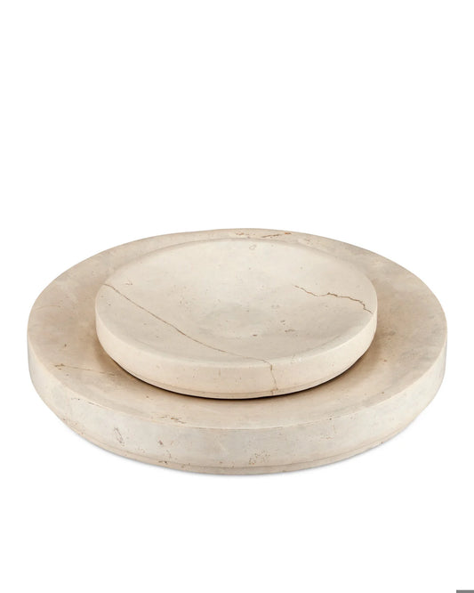 Bianco Neve Marble Bowl, Set of 2