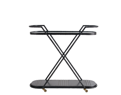 Blackened Iron Bar Cart