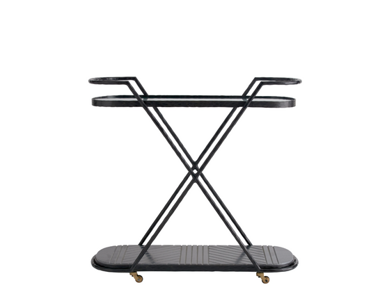 Blackened Iron Bar Cart
