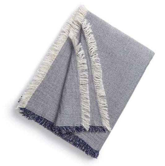 Cotton Wool Blue Throw