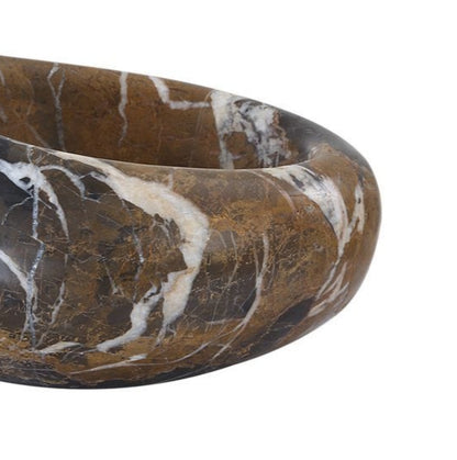 Brown Marble Bowls, Set of 2