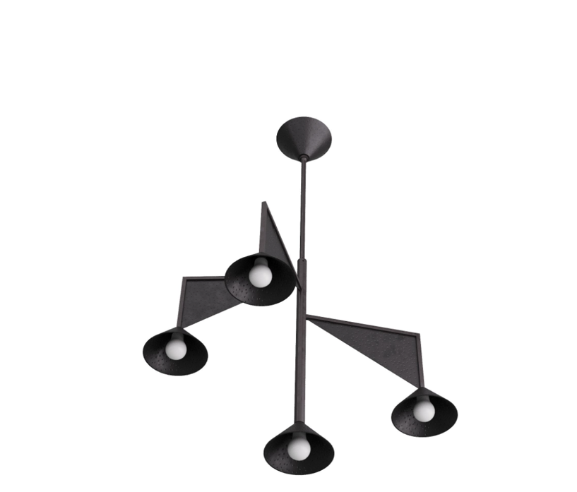 Linear Matte Black Chandelier