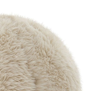 Creamy Fur Ball Pillows, Set of 2