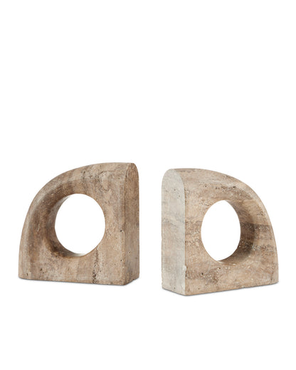 Damian Travertine Object Set of 2