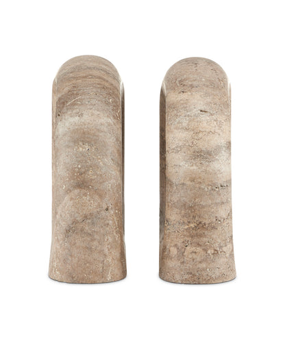 Damian Travertine Object Set of 2