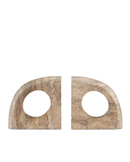 Damian Travertine Object Set of 2