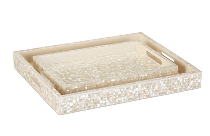 Dottie Pearl Tray Set of 2
