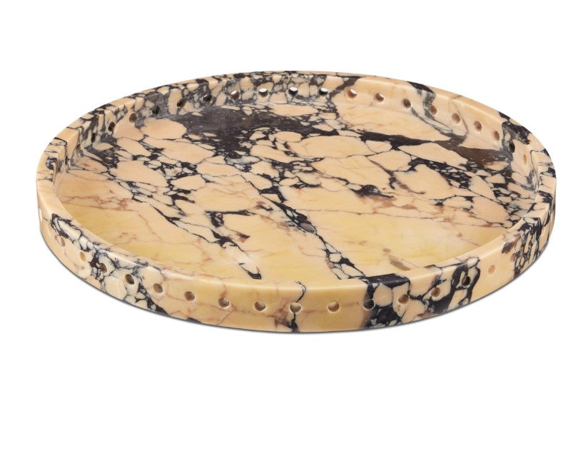 Fiona Peach Round Tray
