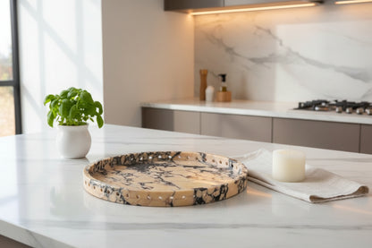 Fiona Peach Round Tray