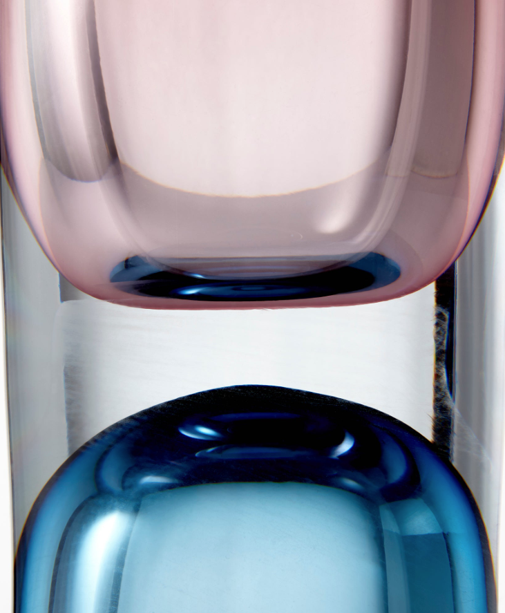 Handcrafted Purple and Blue Vase 8.75"