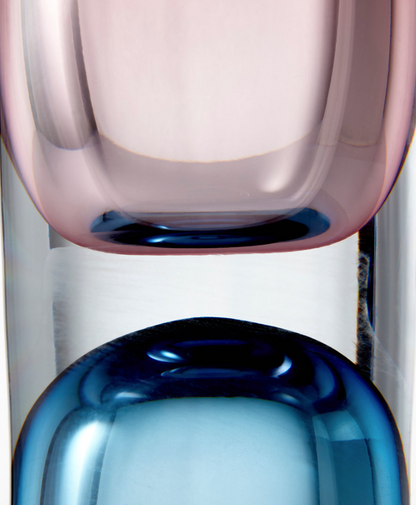 Handcrafted Purple and Blue Vase 8.75"