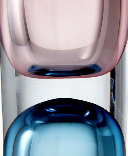 Handcrafted Purple and Blue Vase 12"
