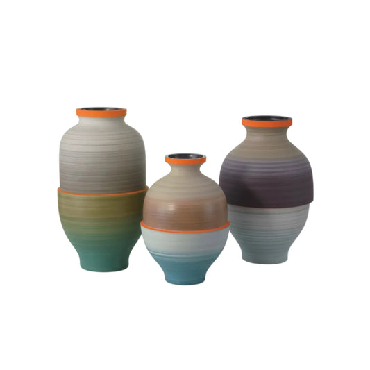Horizon Band Vases, Set of 3
