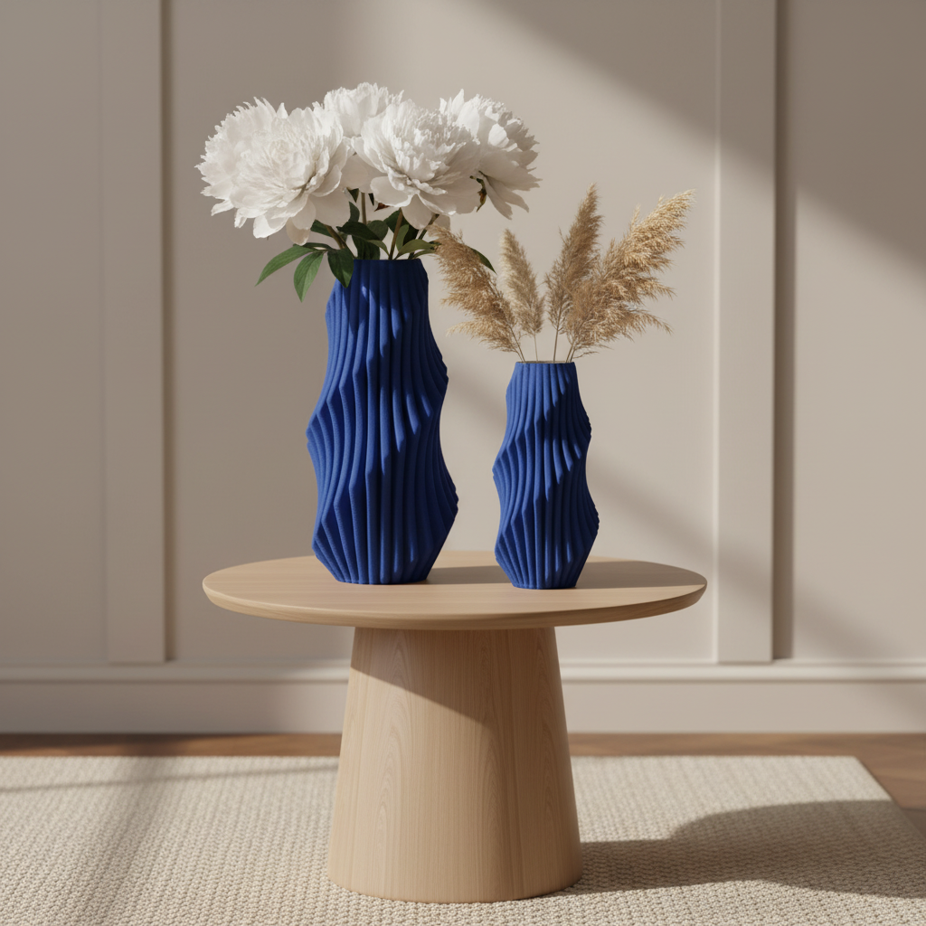 Dimensional Blue Vase - Large