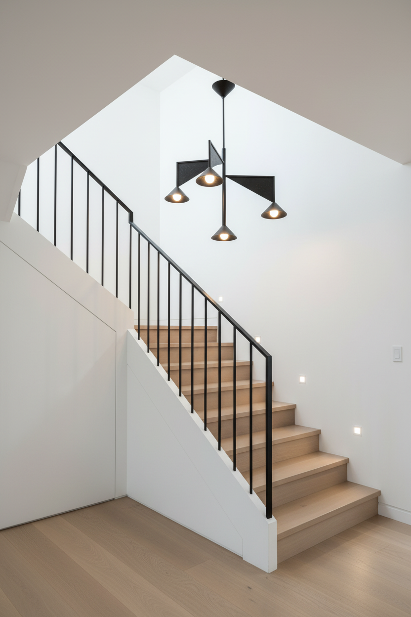 Linear Matte Black Chandelier