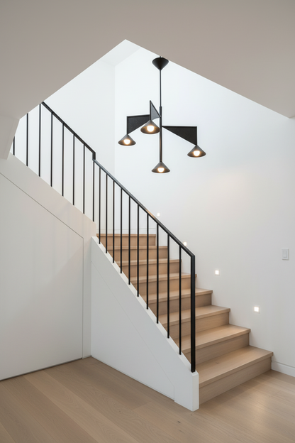 Linear Matte Black Chandelier