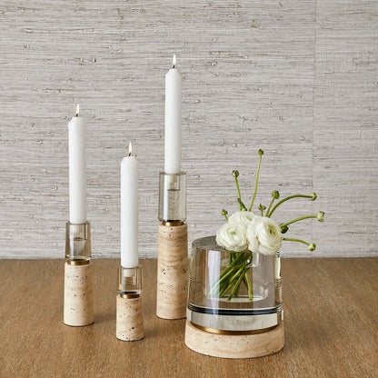 Marlowe Sculptural Glow Candle Holders, Set of 3