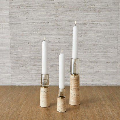 Marlowe Sculptural Glow Candle Holders, Set of 3